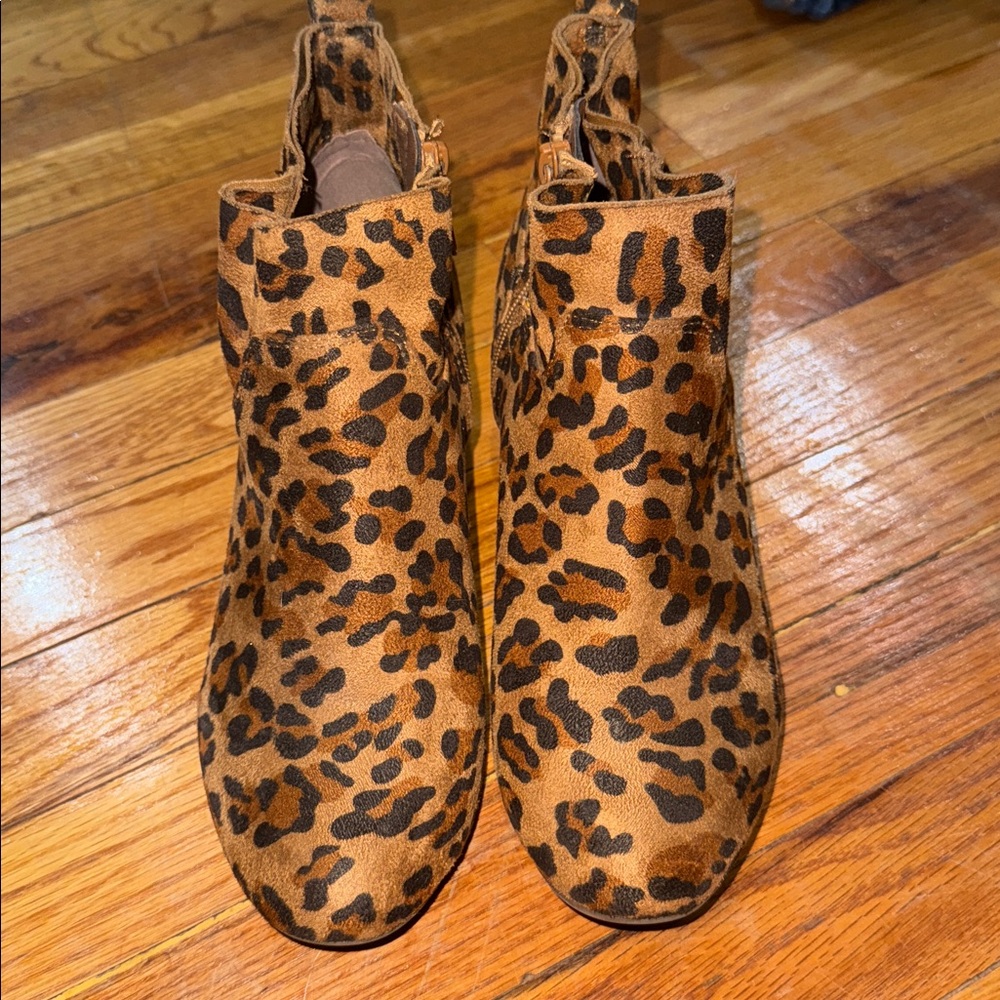 Leopard Print Ankle Boots